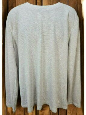 Orvis Mens Classic Collection Gray Striped Long Sleeve Shirt Size XL